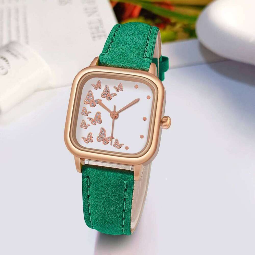 Fashion Square Case Wrist Leather Strap es Women Quartz Ladies Clock Festival Gift Valentine's Day H260228