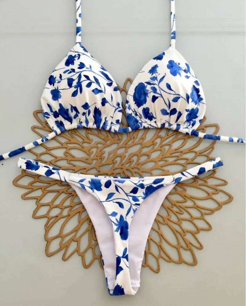 New Sexy Gather Bikini Split Swimsuit Brazil Beach Women Z260301
