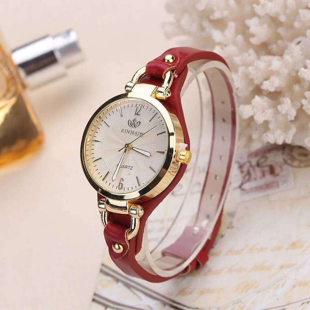 High Quality Women Leather Strap Quartz es Ladies Casual Wristes Clock Gift Reloj Mujer H260228
