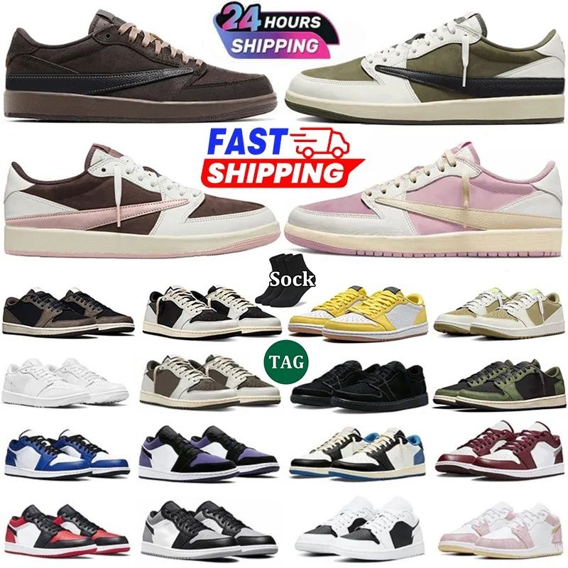 designer Velvet Brown 1 1s Low men Basketball Shoes Wolf Carbon Arctic Punch Black Toe Fragment Reverse Mocha Grey Camo Trainers Women Sneakers EUR 36