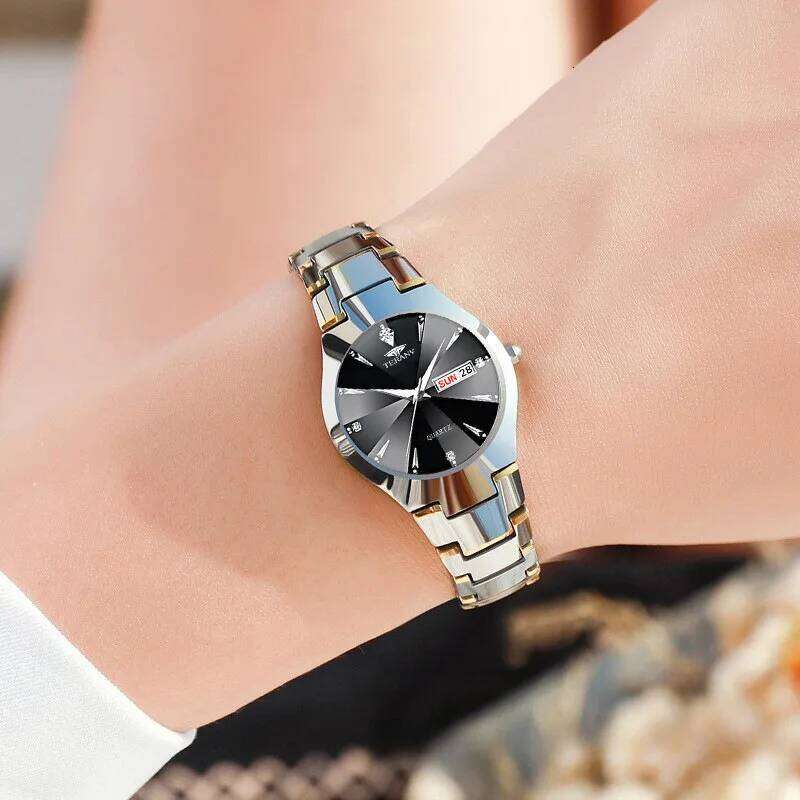 Ladies , niche simple double calendar high-value quartz H260228