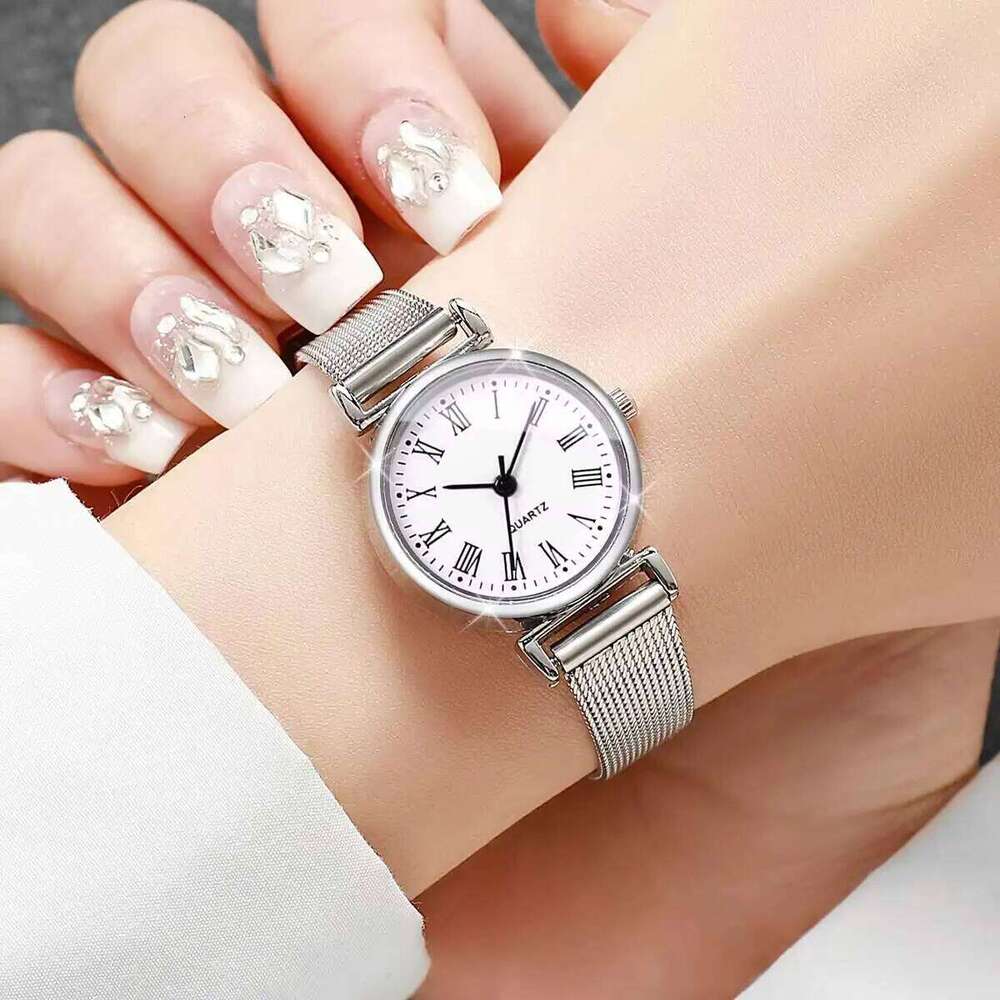 Fashion Roma Dial Women Quartz Casual Mesh Band Ladies Wristes Reloj MujerWithout Box H260228
