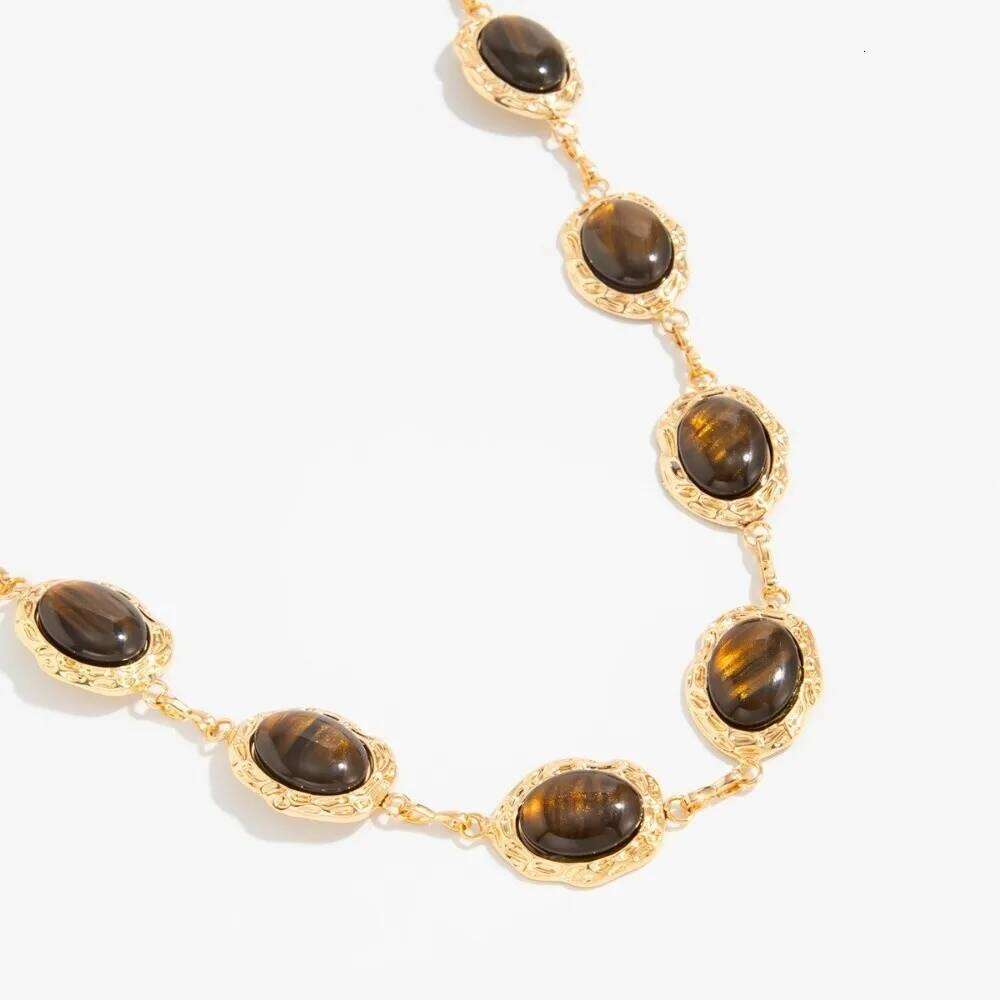 New Retro Resin Cat Eye Gemstone Metal Adjustable Temperament Waist Belt Body Chain For Women H260228