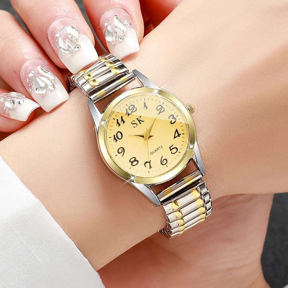 Elegant Small Dial Women es Fashion Elastic Strap Quartz Reloj MujerWithout Box H260228