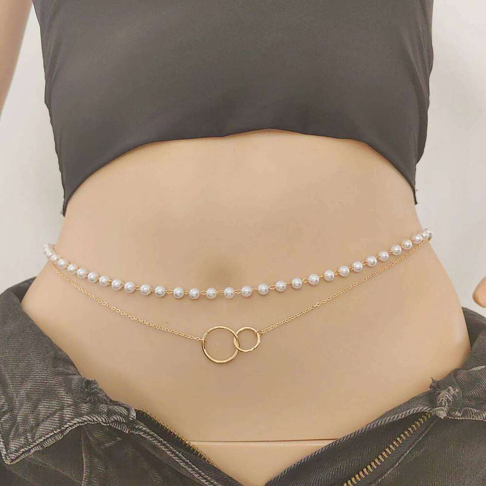 Women's Moon Star Charm Waist Sexy Women Tassel Metal Link Belly Chain Body Jewelry Party Beach Summer Accessories H260228