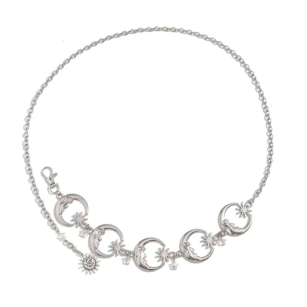 SHIXIN Hip Hop Moon Star Belt Waist Belly for Women Punk Adjustable Lobster Buckle Pants Chain Summer Beach Body Jewelry H260228