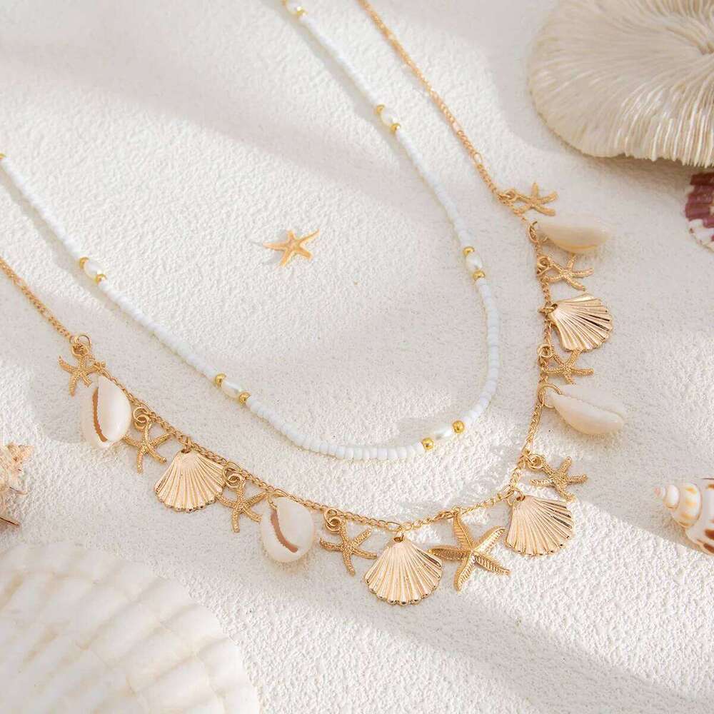 Shell Starfish Waist Chain Beach Body Jewelry Boho Beaded Y2K Festival Vacation Accessories H260228