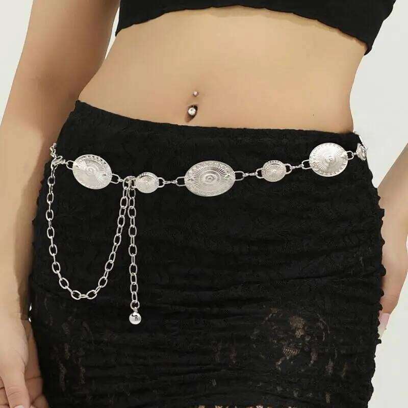 European American Cross Border New High Grade Metal Belt For Women Cinching Decoration Versatile Waist Chain Jewelry H260228