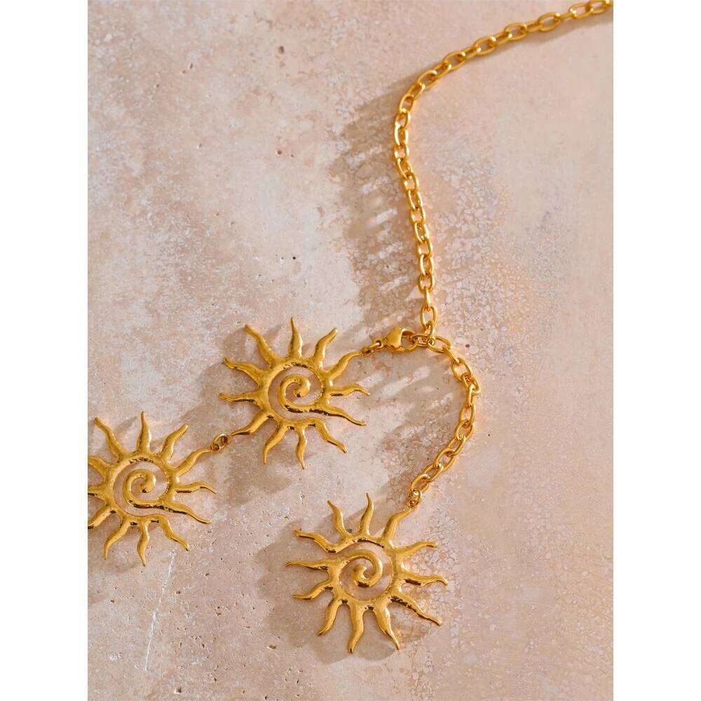 Yhpup 2025 Fashion Stainless Steel Sun Belly Waist Chain for Women Summer Statement Jeans Rave Body Jewelry Accessory Waterproof H260228