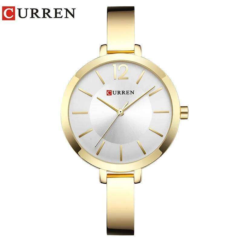 CURREN Silver Women Fashion Ladies Creative Steel Women's Waterproof Quartz es Female Clock H260228