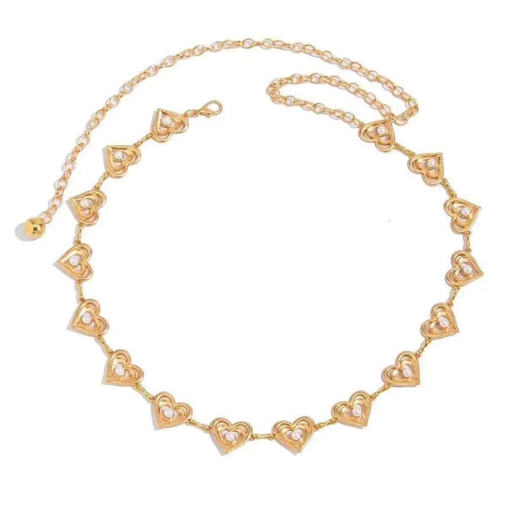 IngeSight.Z Luxury Hollowout Heart Adjustable Belly Waist Women Trendy Summer Metal Belt Body Chain Waistband Jewelry H260228