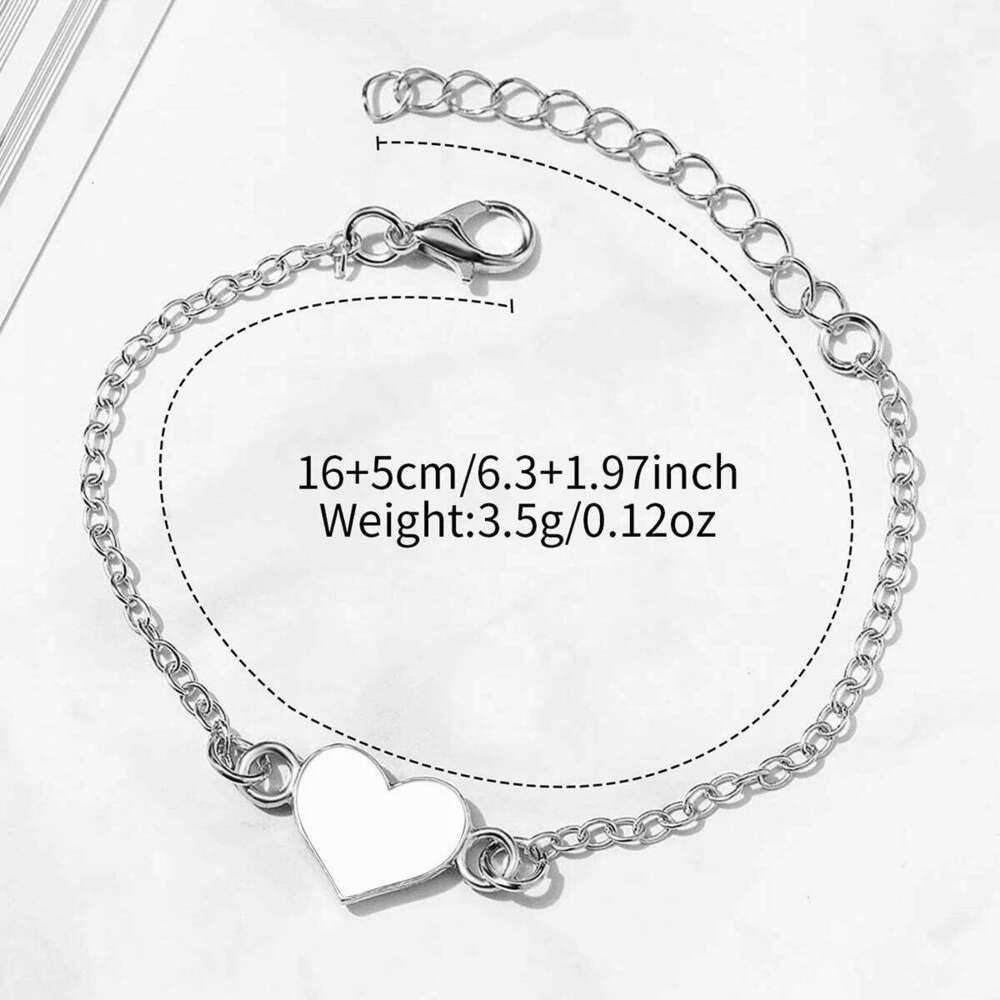 Fashion Heart Women Quartz Casual Plastic Band Analog es 2PCS/Set H260228