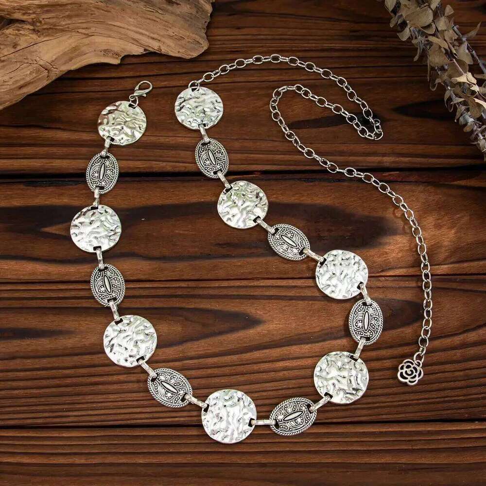 Salircon 2 Styles Vintage Oval Craved Metal Waist Chain Women Retro Style Exquisite Sexy Belt Chains Fashion Body Jewelry Gifts H260228