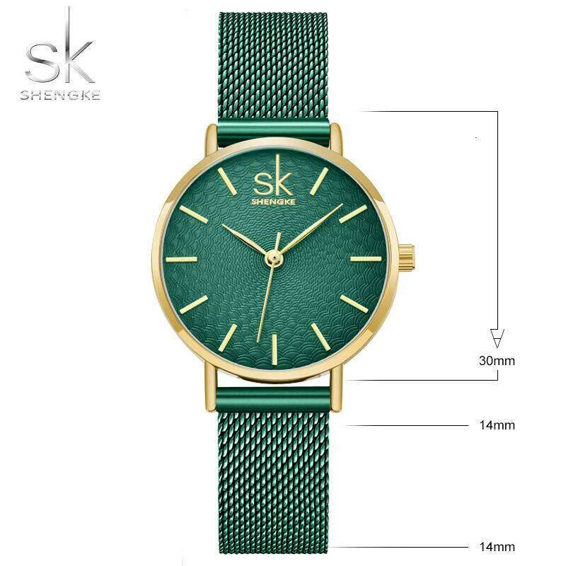SK Super Slim Sliver Mesh Stainless Steel es Women Top Brand Casual Clock Ladies Wrist Lady Relogio Feminino H260228