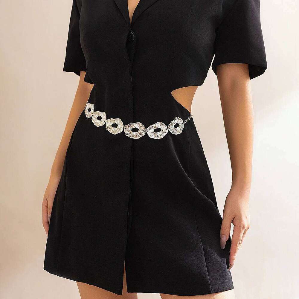 Ingemark Retro Ethnic Geometric Waist Belly Chain Women Bikini Boho Adjustable Size Belt Festival Rave Body Jewelry Accessories H260228