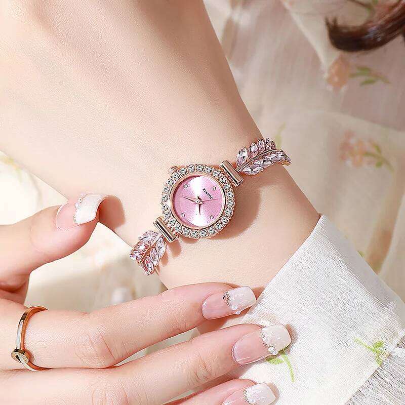Ladies , Rhinestone Small Dial Slim Free Adjustable Quartz H260228