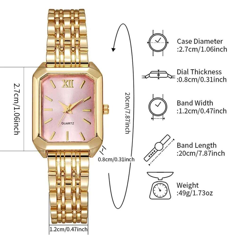 4/5/8/9PCS Fashion Rectangle Women Quartz Analog Womens Wristes For Ladies Clock Reloj MujerWithout Box H260228