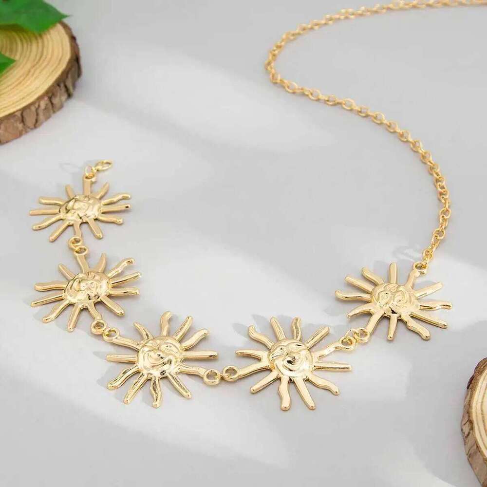 Salircon Boho Sunflower Adjustable Waist Belly Chain Women 2025 Summer Beach Vintage Sexy Bikini Gold Color Pendant Jewelry Gift H260228