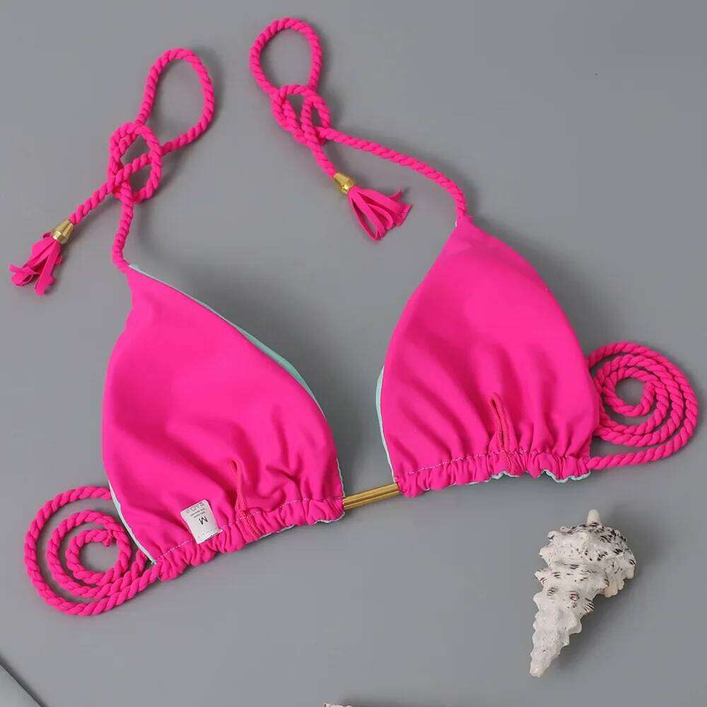 Set Zebra Leopard Print Sexy Girl Bikini Triangle Halter Lace Pleated Swimwear Brazilian Beach Vacation Swimsuit Women Z260301