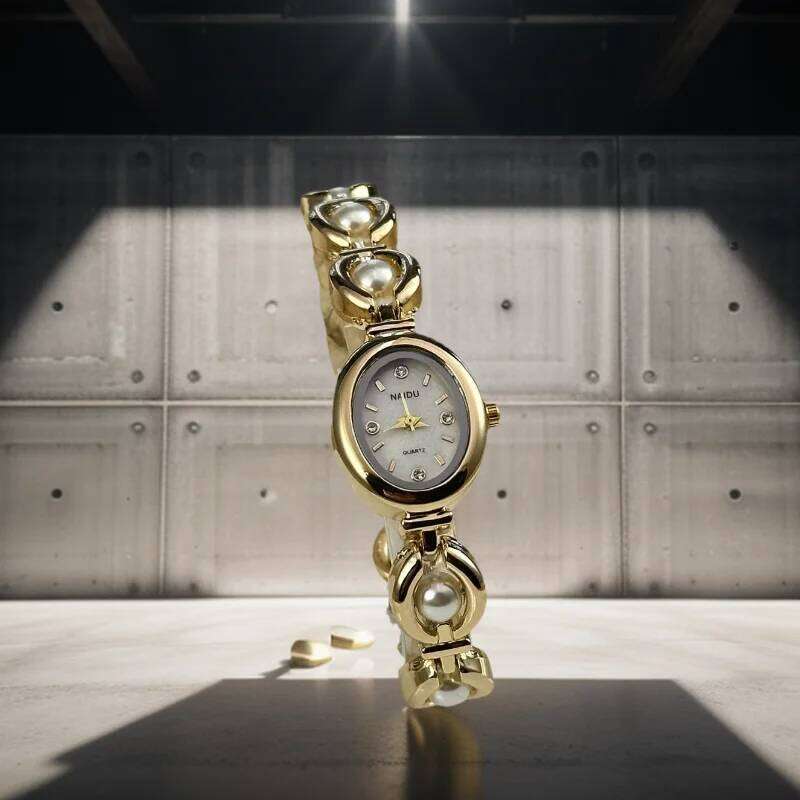 New oval women's steel strip antique imitation pearl H260228