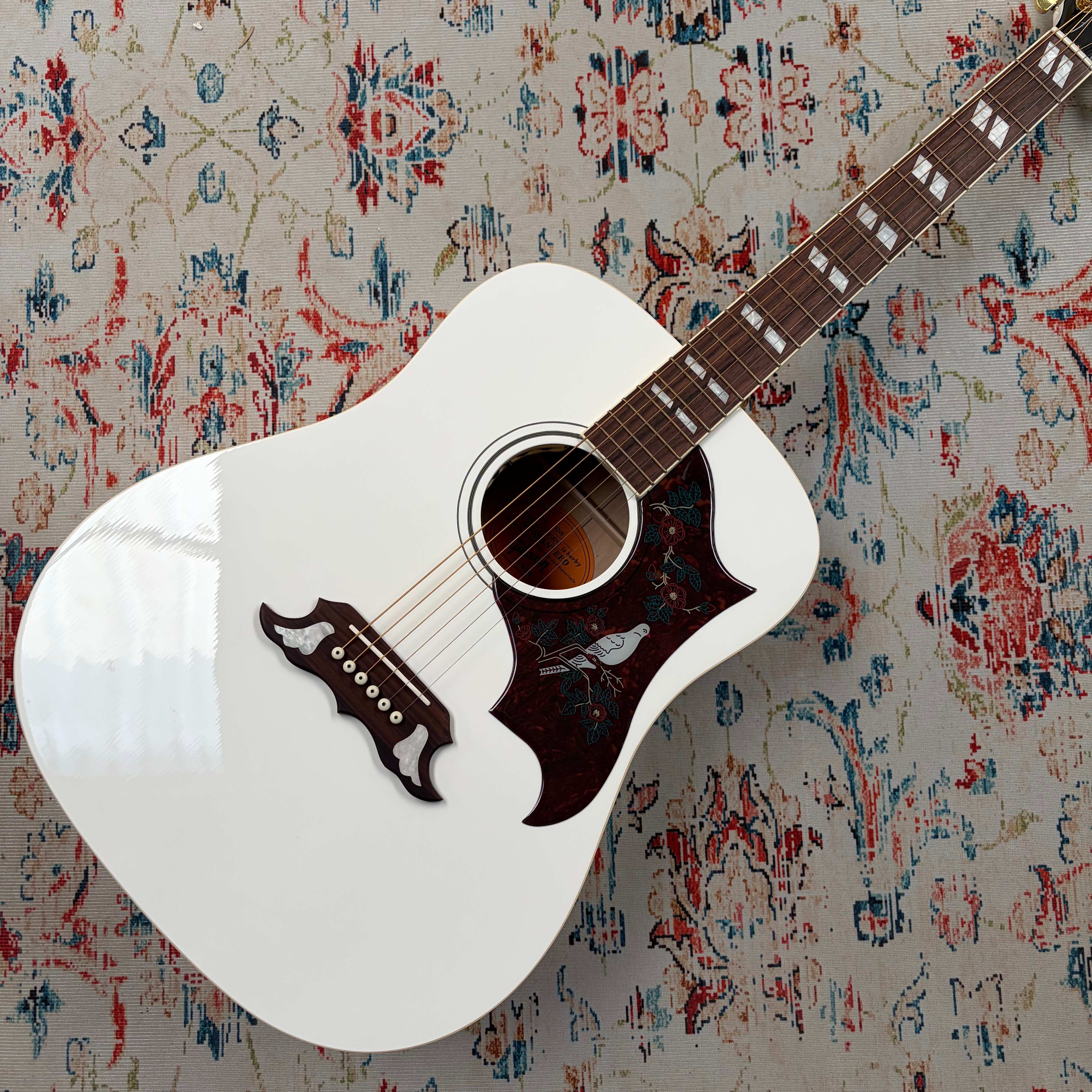 Premium Full size Acoustic Electric Guitar with Mahogany Neck,41 Inches, white, hot selling - view 3
