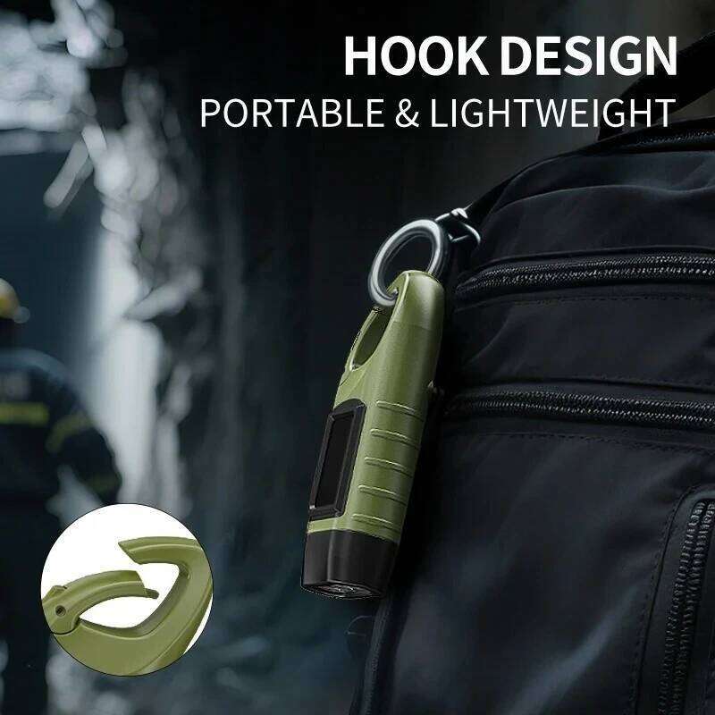 Solar Led Flashlights Portable Hand Cranked Dynamo Torch for Outdoor Riding Camping Power Hiking Long-range Emergency Lantern Z260301