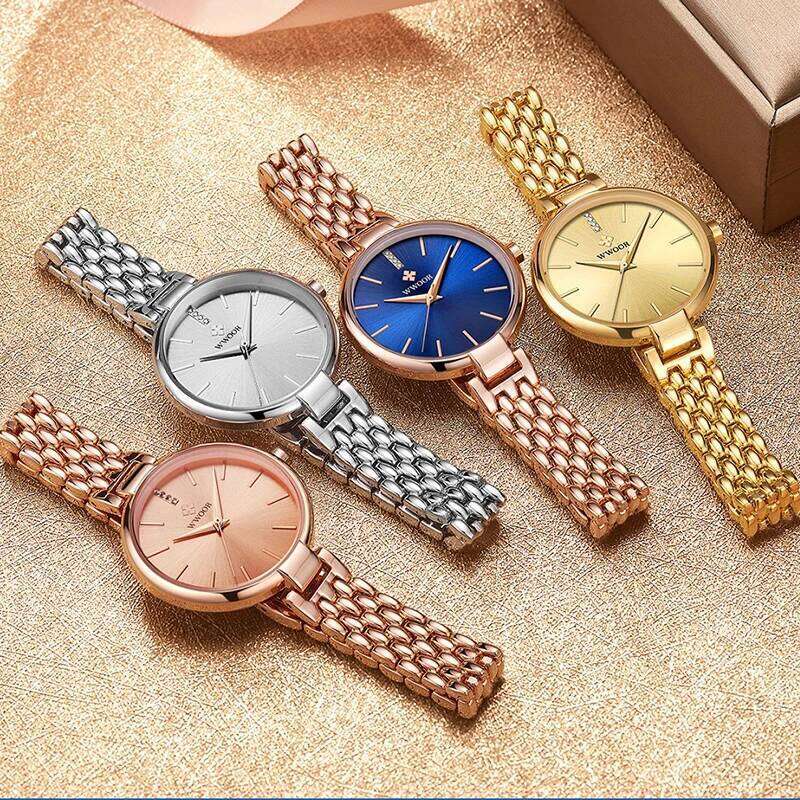 WWOOR For Fashion Elegant Dress Top Brand Steel Waterproof Quartz Wrist Women Female H260228