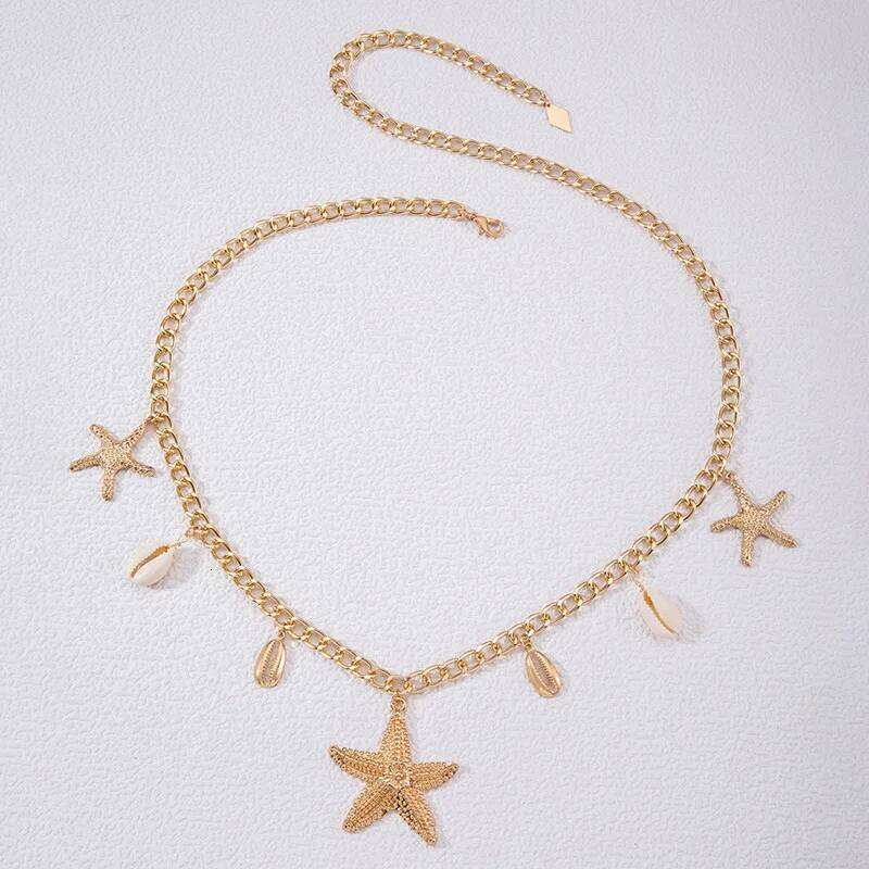 Bohemian Metal Star Starfish Summer Fashionable Waist Belly Chain Dress Versatile Bikini Body Chains Sexy Accessories H260228