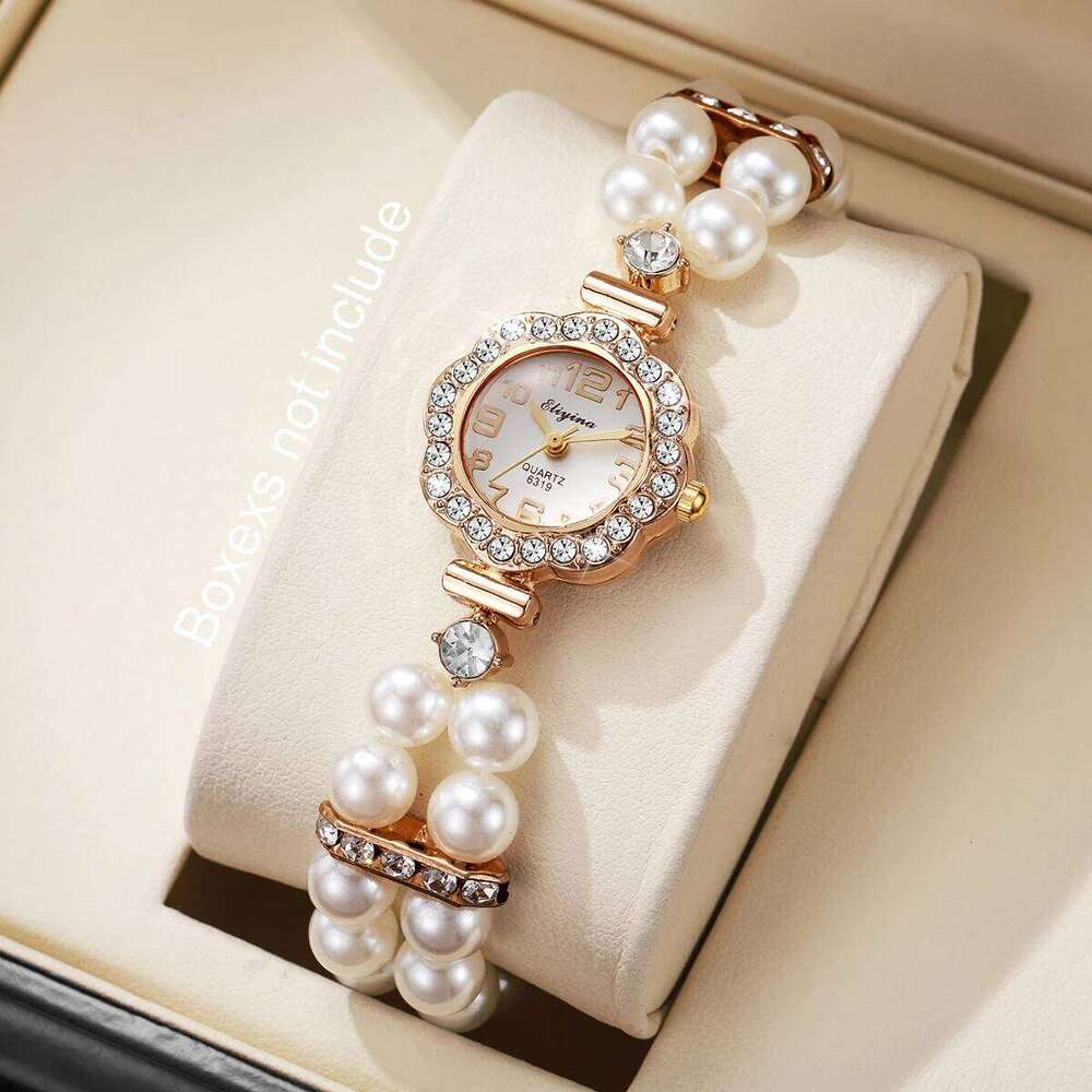 Fashion Pearl Rhinestone Strap WomenWrist Ladies Arabic Dial Reloj Mujer Girls Clock GiftWithout Box H260228