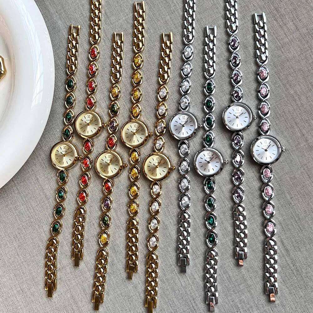 GEDI NEW Quartz Niche Design Exquisite Diamond-Studded Women's Ladies Dress Gifts H260228