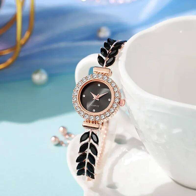 Brand Diamond Women Green Ladies Wrist Rhinestone Womens es New Female Relogio Feminino H260228