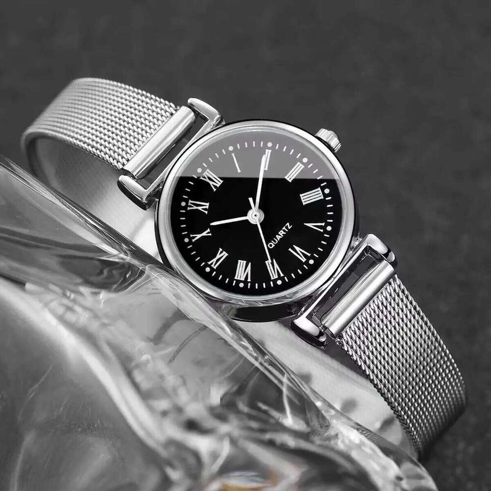 3PCS Fashion Roma Dial Women es Silver Mesh Band Quartz Wristes Jewelry Set Reloj MujerWithout Box H260228