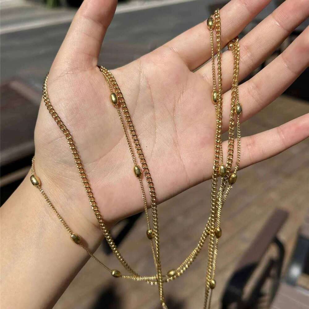 MinaMaMa New Multilayer Stainless Steel Bikini Beach Chain Waist For Women Girls Fashion Belly Body Jewelry H260228