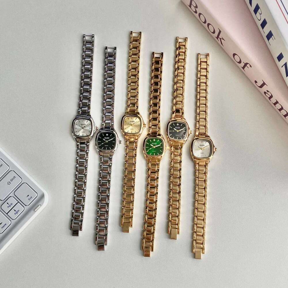 Fashion Ladies Quartz Wrist Gold Alloy StrapSimple Square Dial Women's es Reloj Mujer Girls Clock Gift Montre femme H260228