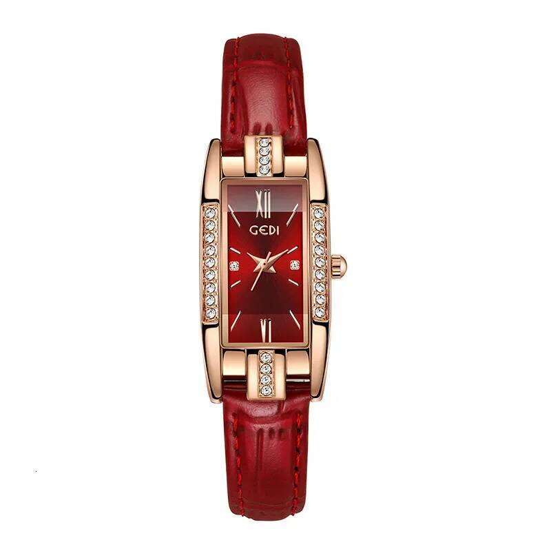 Hot Selling Light Luxury Gypsy Niche Fashion Square Student Waterproof Quartz Women's H260228