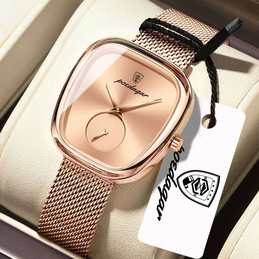 POEDAGAR Top Elegant Fashion Woman Wrist Waterproof Stainless Steel Ladies Women's Quartz es Female Reloj H260228