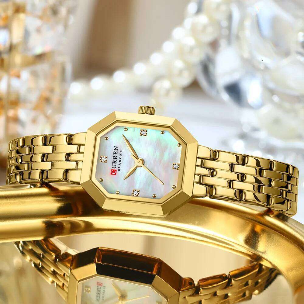 CURREN Square Stainless Steel Ladies Elegant Simple Fashionable Gift with Box H260228