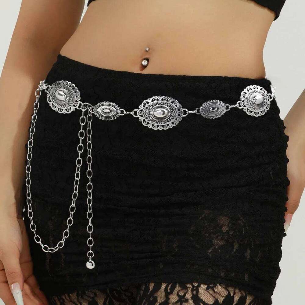 Bohemian High End Fashion Metal Waist Chain Versatile Retro Carved For Dresses Jeans H260228