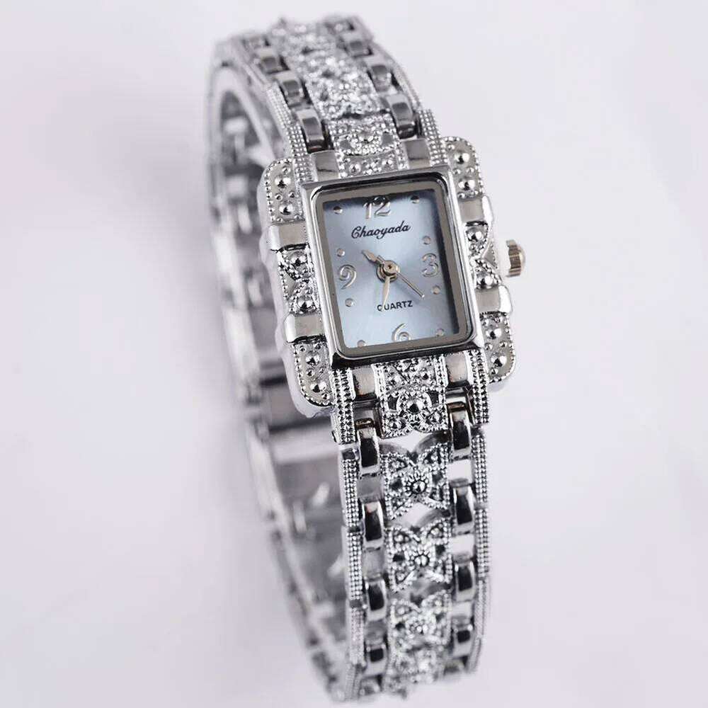 Sales Silver Fashion Women es Rhinestone Steel Ladies Wrist Female Clock Gift reloj mujer H260228