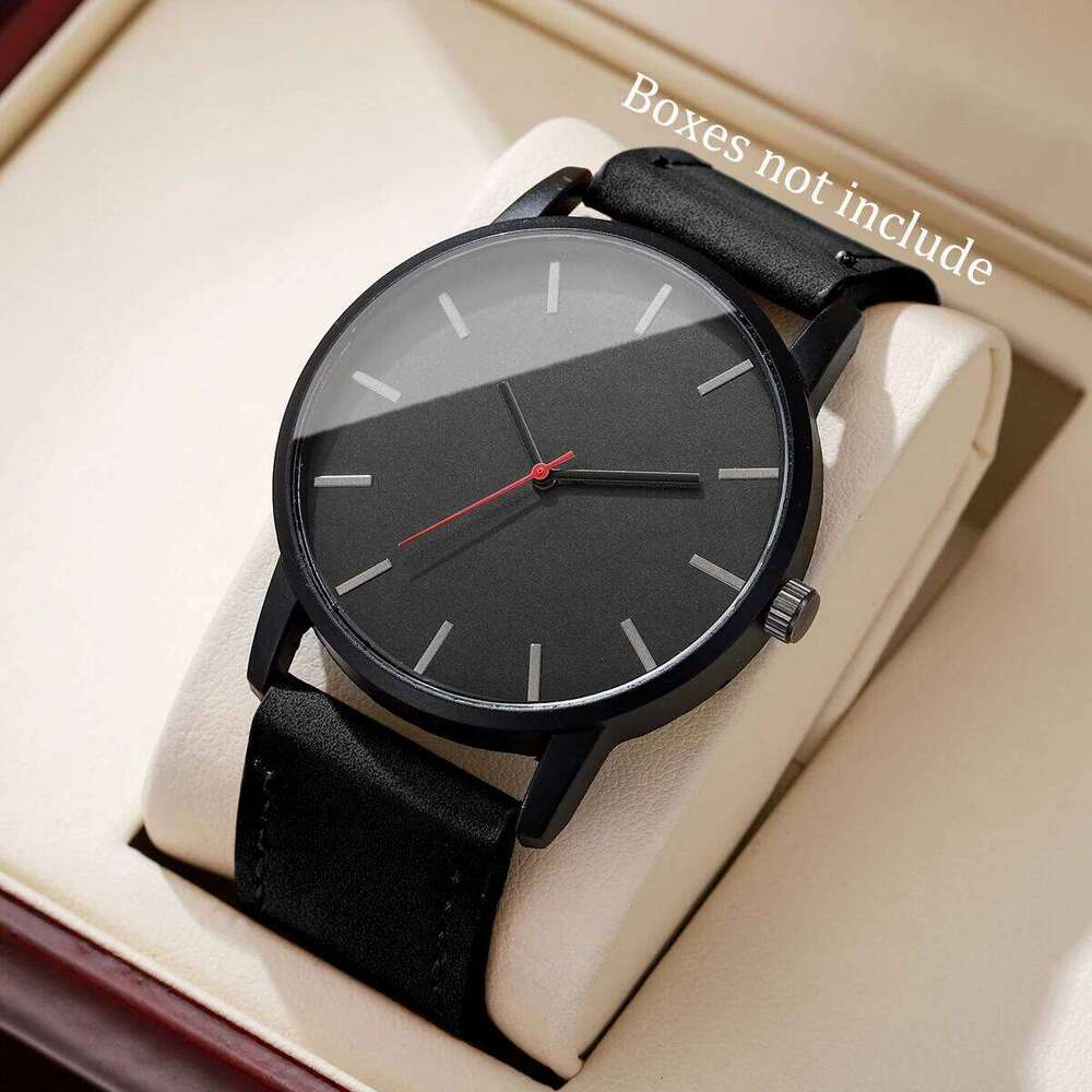 1/2PCS Simple Dial Business es Casual Leather Strap Analog Quartz for Men Clock Reloj HombreWithout Box H260228