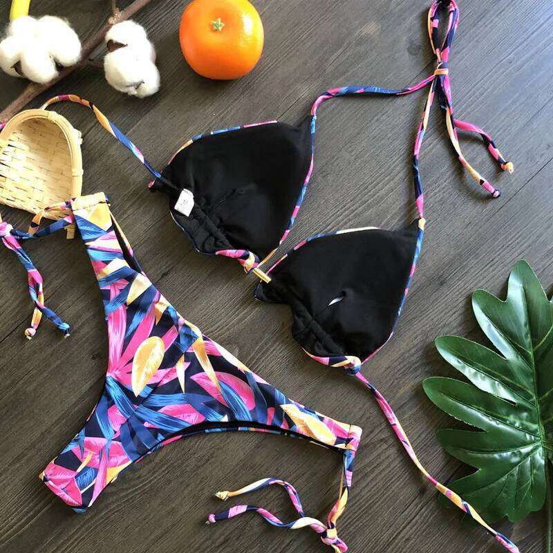 2025 Women's Swimsuit Swimwear Female Sexy Bikinis Push Up Swimming Bathing Suit Women Swimsuits Printing Bikini Set Z260301