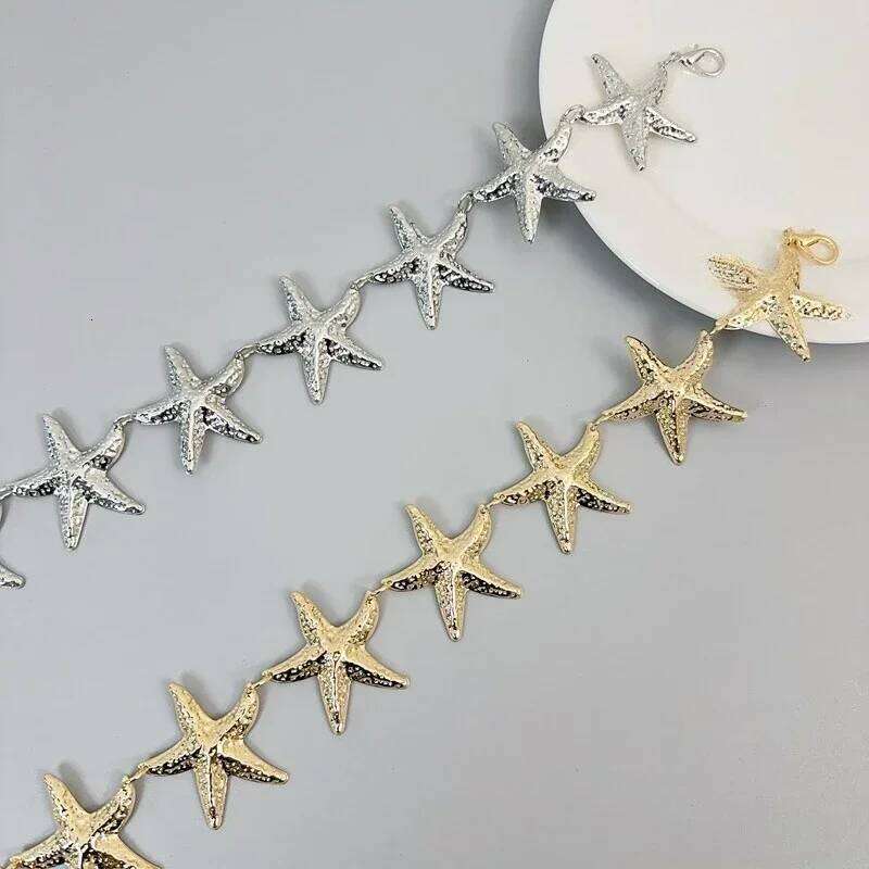 Vintage Bohemian Waist Metal Punk Starfish Chain Belly Chains Beach Bikini Body Jewelry Accessories Women Belt H260228