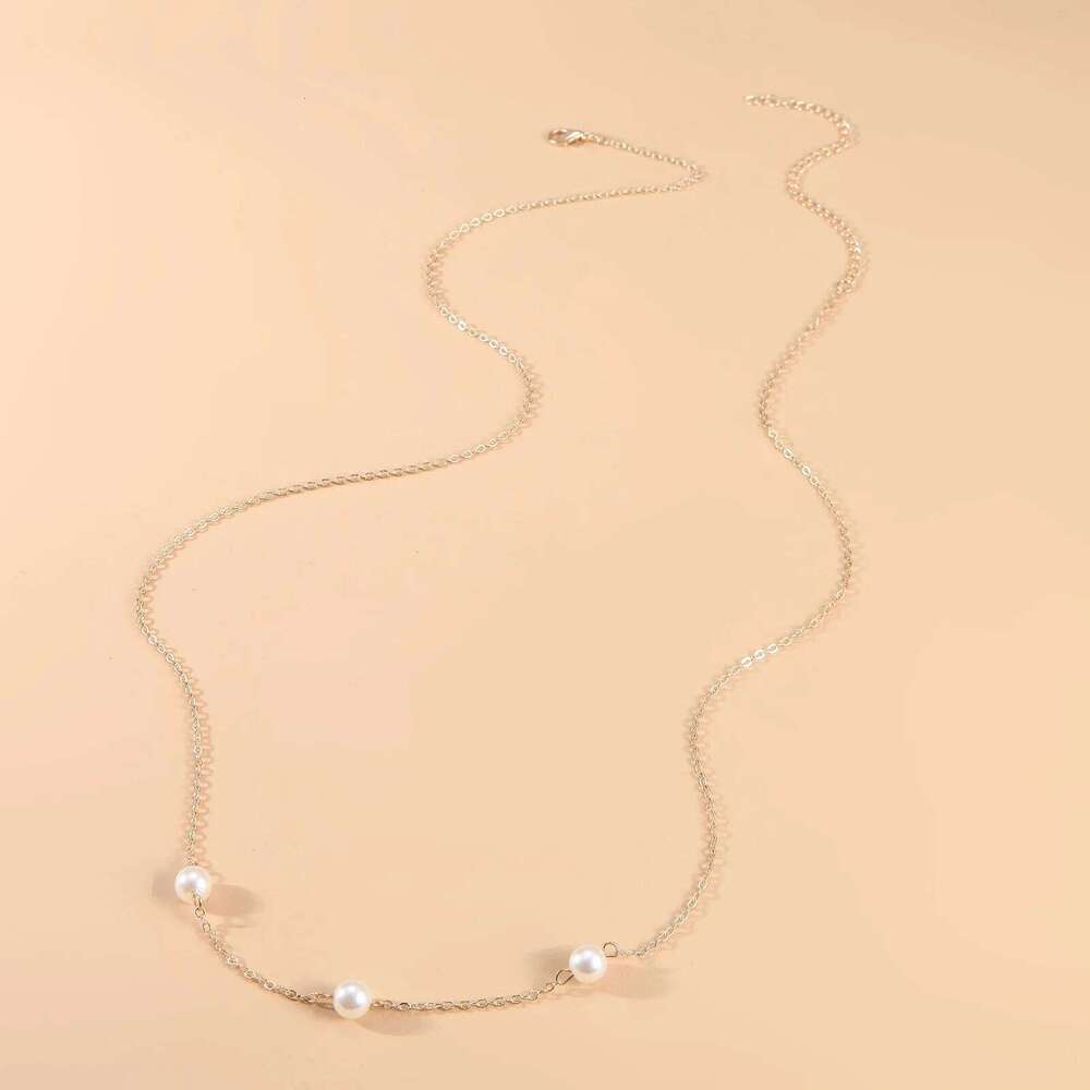 New Fashion Belly Simple Sexy Metal Pearl Waist Chain Women's Summer Beach Jewelry H260228