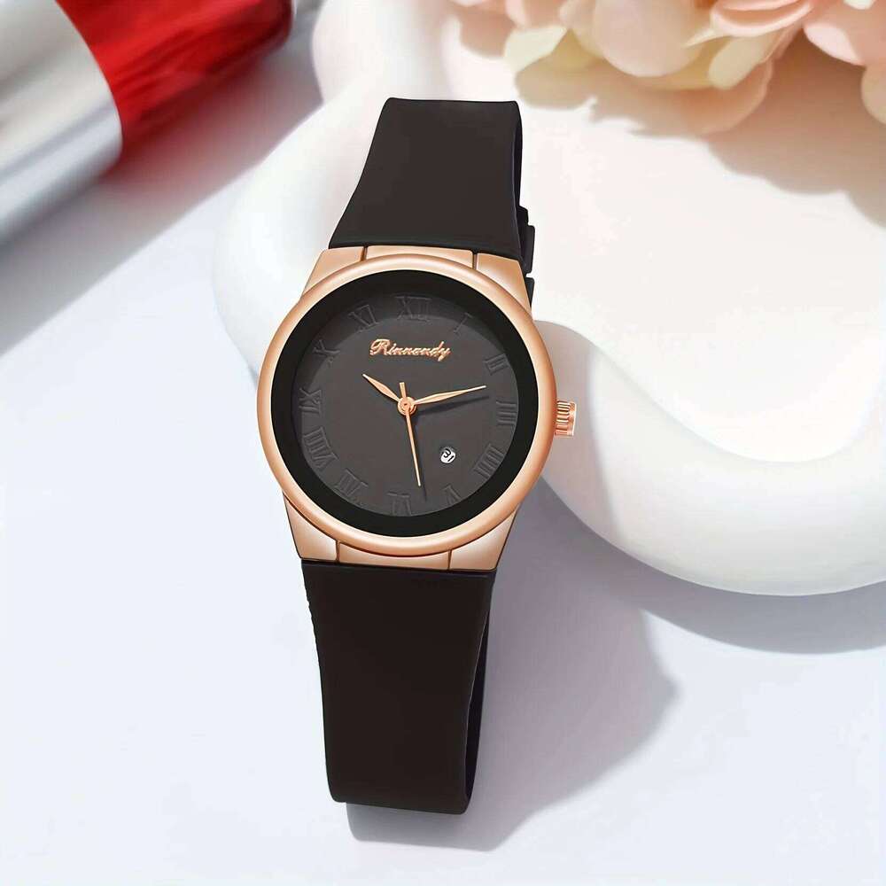 Fashion Roma Dial Women Calendar Quartz es Casual Silicone Band Ladies Sports Wrist Reloj Mujer H260228