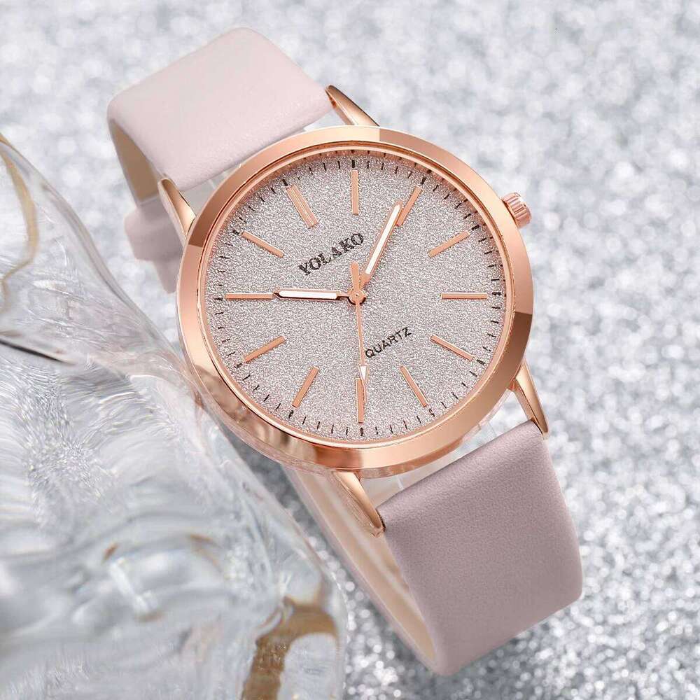 Women es Fashion Matting Dial Ladies Quartz Casual Leather Band Female Dress Wristes H260228