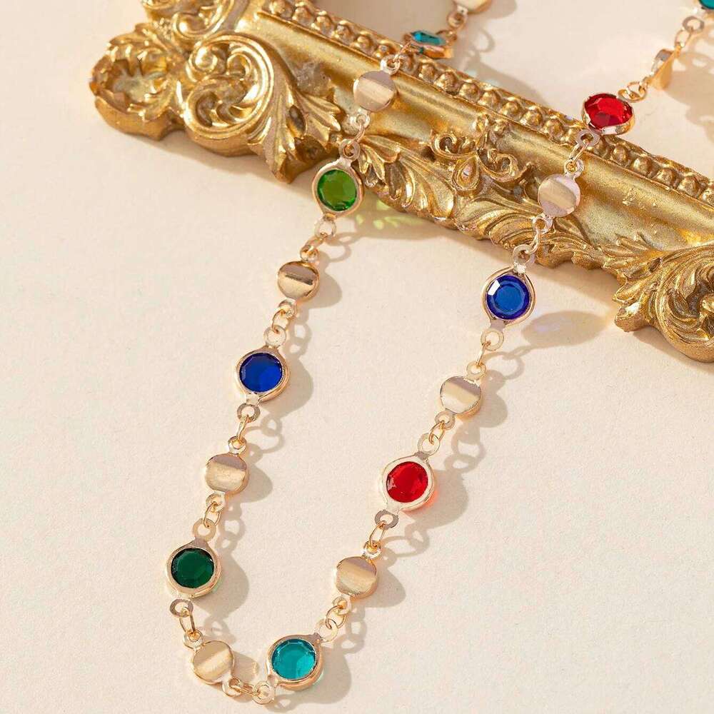 New Enamel Blue Evil Necklace Women's Stainless Steel Colorful Waist Chain Party Gift Wholesale H260228