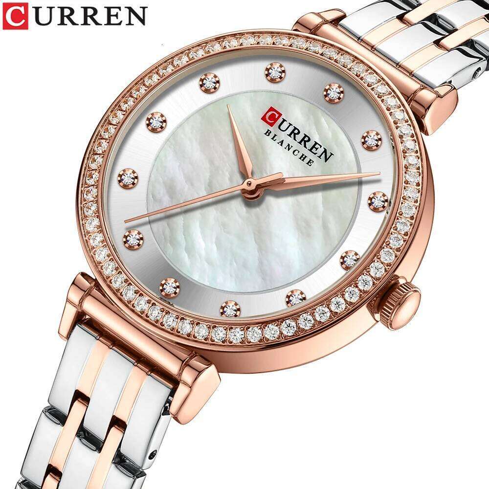 CURREN Top Brand Simple Fashion Quartz Stainless Steel Classic Elegant Diamond Waterproof Ladies Reloj Mujer H260228