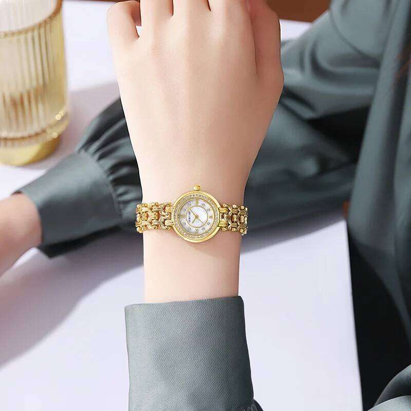 New Diamond encrusted Women's with Shell Mother Face, Small Fragrant Style, High Beauty and Temperament for Women H260228