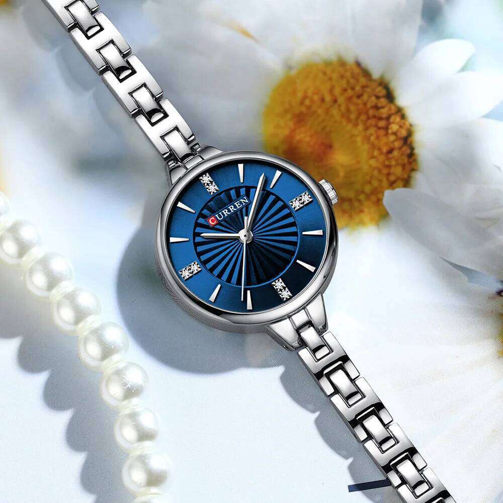 CURREN Luxury Woman Wrist Elegant Waterproof Stainless Steel for Ladies Dress Diamond Quartz Women's es Reloj H260228