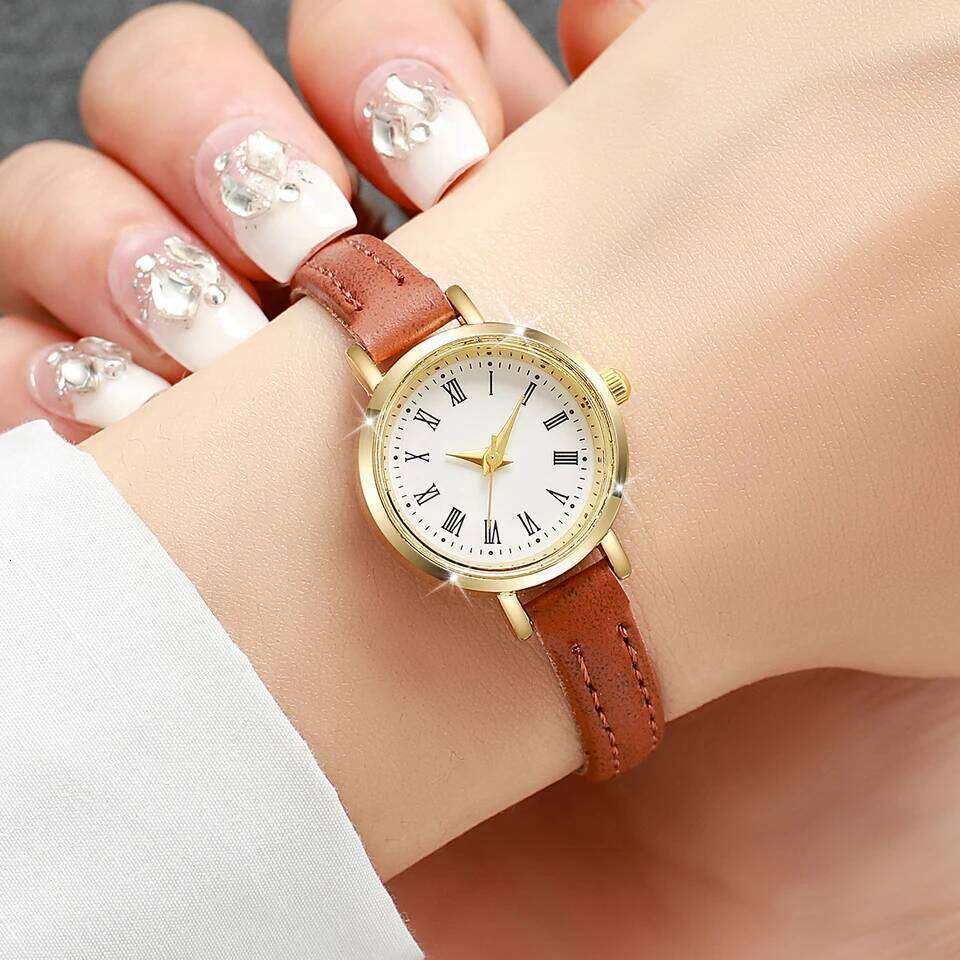 Women es Fashion Small Roma Dial Ladies Leather Band Quartz Reloj Mujer Girls Clock Gift H260228
